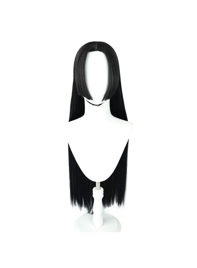 وان بيس باروكة الإمبراطورة السوداء بوا هانكوك - باروكة كوزبلاي أنمي ون بيس مع خط شعر واقعي، إكسسوار زي أميرة الثعابين - Image 2