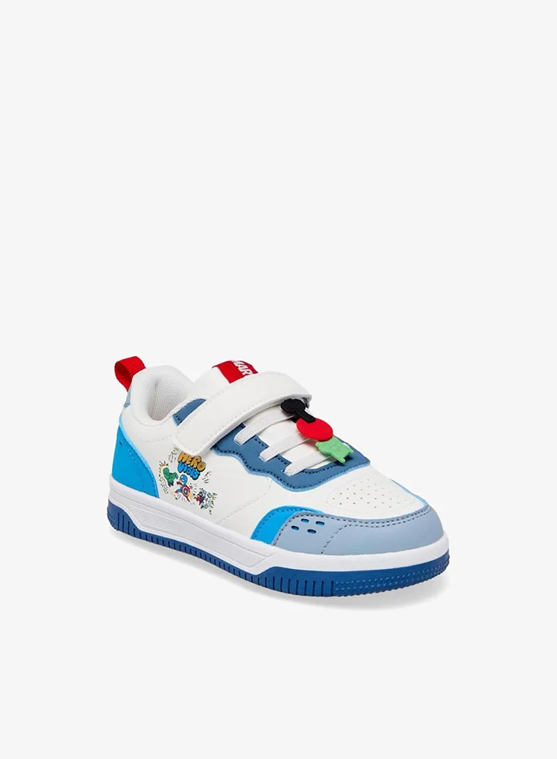 Marvel Boys Avengers Print Hook & Loop Ankle School Sneakers