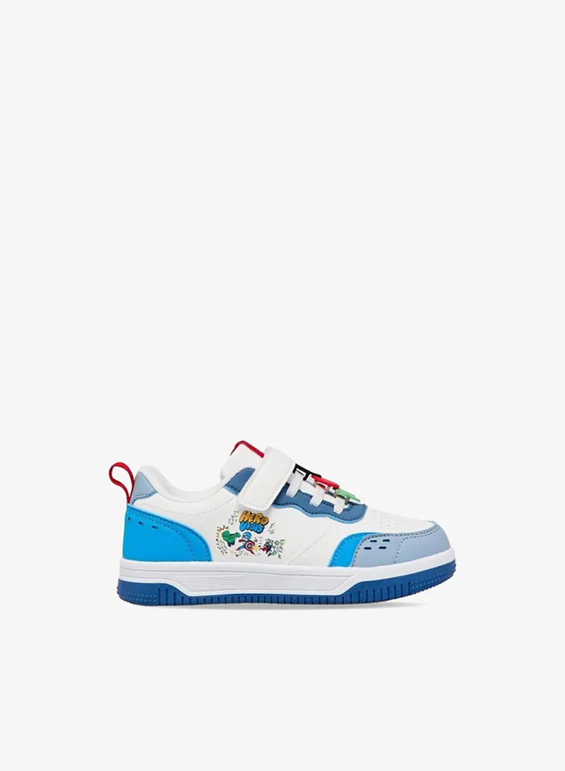 Marvel Boys Avengers Print Hook & Loop Ankle School Sneakers