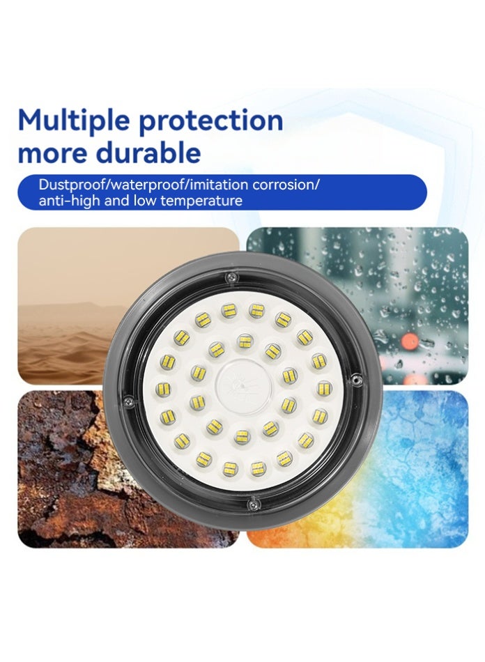 مصباح معلق يعمل بالطاقة الشمسية Φ224 مم SMD 2835 أسود مع جهاز تحكم عن بعد ووقت عمل طويل للمستودعات وسقيفة الفناء وإضاءة موفرة للطاقة - Image 4