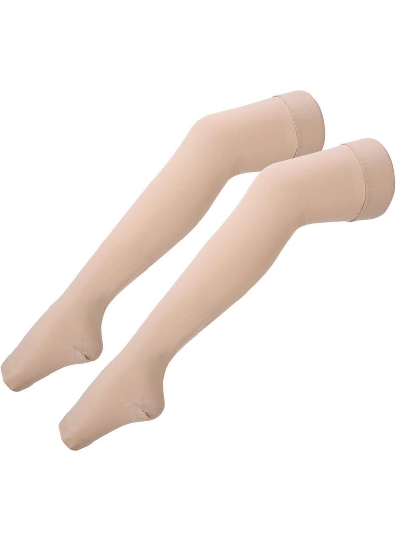 Varicose vein support stockings - Over-the-knee medical compression stockings - High-performance graduated compression for leg fatigue, swelling, and circulation support - 1 pair - Image 3