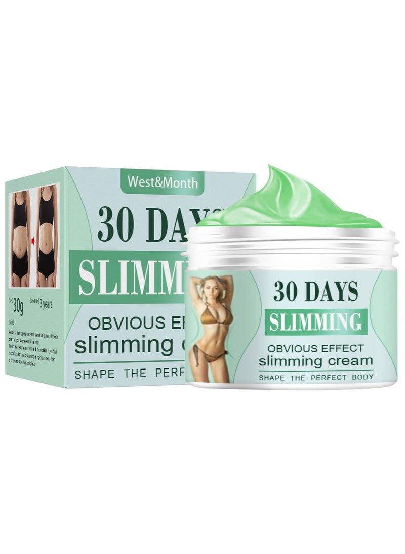 West&Month Slimming Cream，Weight Loss Cream ，Flat Belly Firming Cream，Firm Body Firming & Contouring Cream，Firming Cream For Loose Skin，Fat Burning Cream for Stomach，Slimming Cream for Belly Fat，Hot Fat Cream  - Image 1