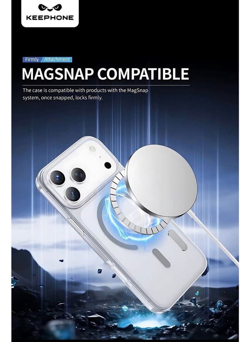 KeepHone AIRSKIN PRO MagSafe Compatible White Ultra-Slim PP Matte Case for iPhone 17 Pro Max, Lightweight Polypropylene Protective Cover with Premium Matte Finish, Anti-Fingerprint & Scratch Resistant, Slim Minimalist Design Compatible with MagSafe Accessories & Wireless Chargers - Image 3
