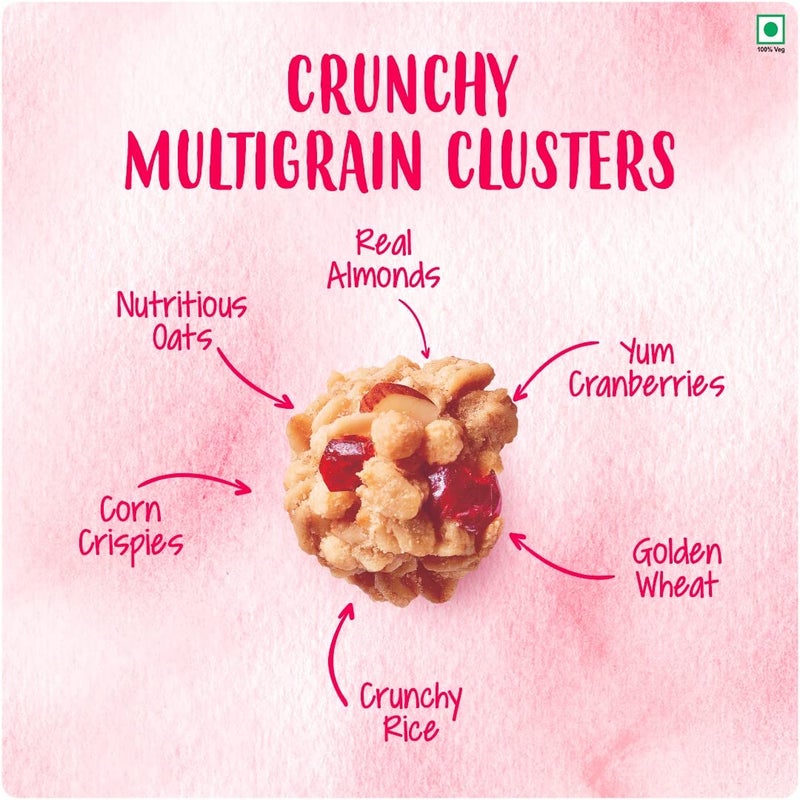 Kellogg's Crunchy Granola Almonds & Cranberries 460g | 24% Fruit & Nut, Baked Multigrain | Whole-grain Oats, Wheat, Corn, Rice and Barley, Source of Fibre | Breakfast Cereal - Image 5