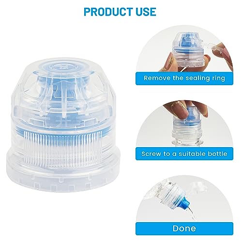 Amviner 28mm Push Pull Cap, Replacement Water Bottle Flip Tops with Seal Tab for Smart Bottles or Soda Water Bottles, 10PCS - Image 4