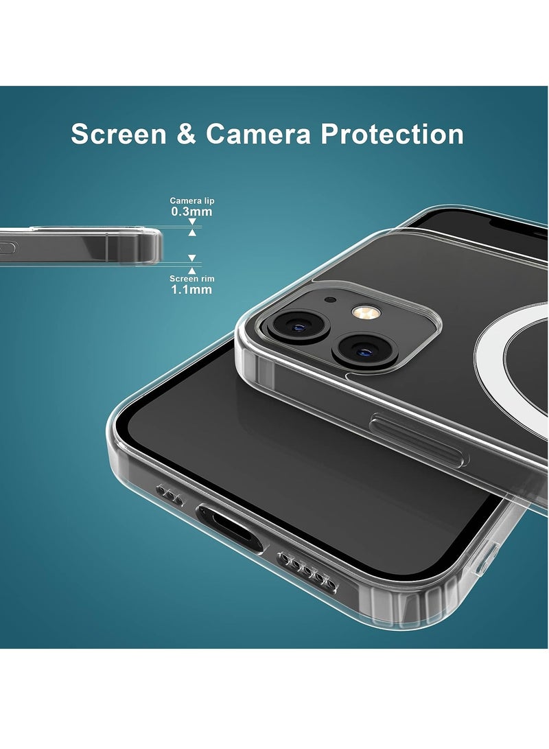 ten.tech Ten tech Magnetic Clear Case Designed for iPhone 11 pro– Compatible with MagSafe Charger, Support Magnetic Car Mount Wireless Charging, Soft Press Buttons Scratch Resistant – ten tech - Image 3