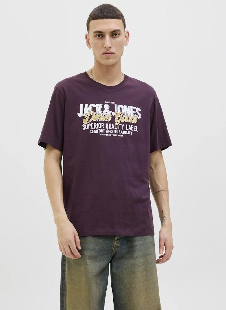 JACK & JONES Graphic Crew Neck Regular Fit T-Shirt