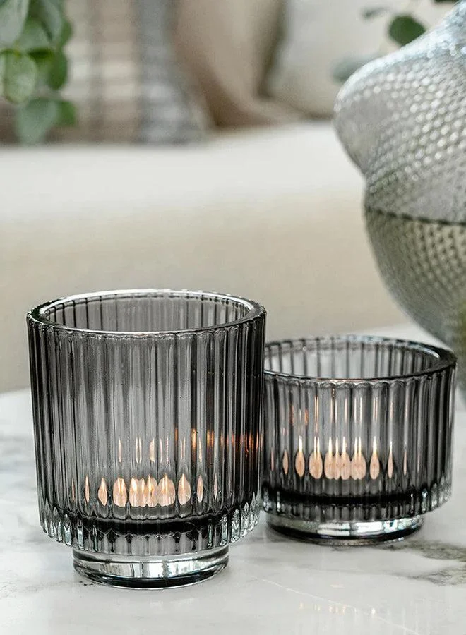 KNOT HOME Loucille Storms Versatile Glow Candle Holder Duo Knot Home Designer Accessory for Bedroom Living Dining Room Office Area Décor