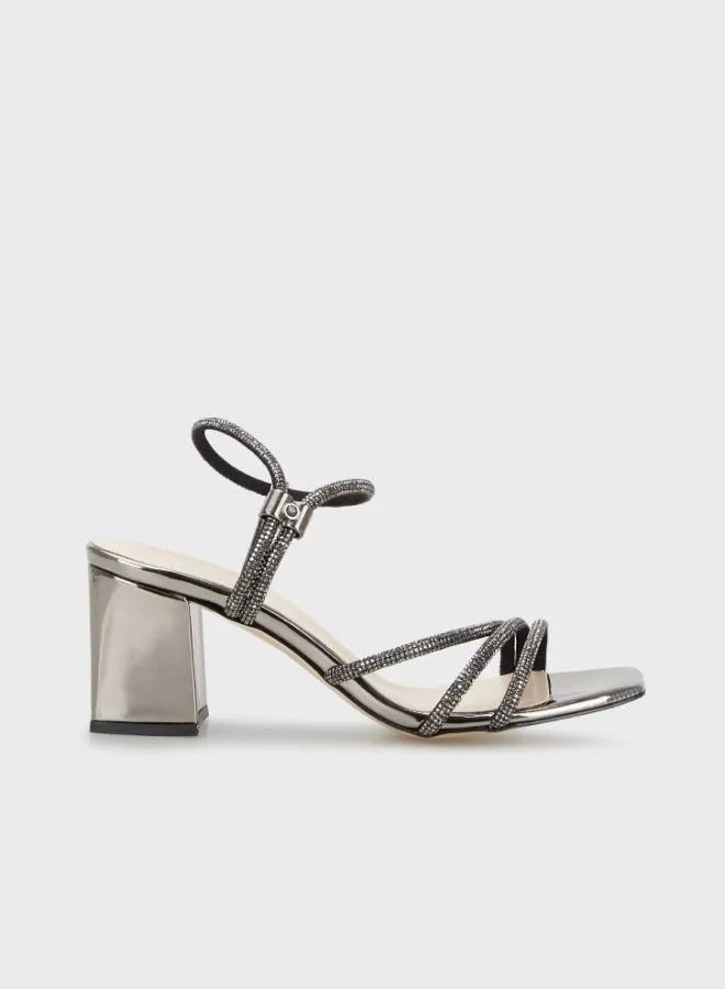 Lela Lela Stoned Buckled Heeled Evening Shoes Women's SHOES 347ELLA1705