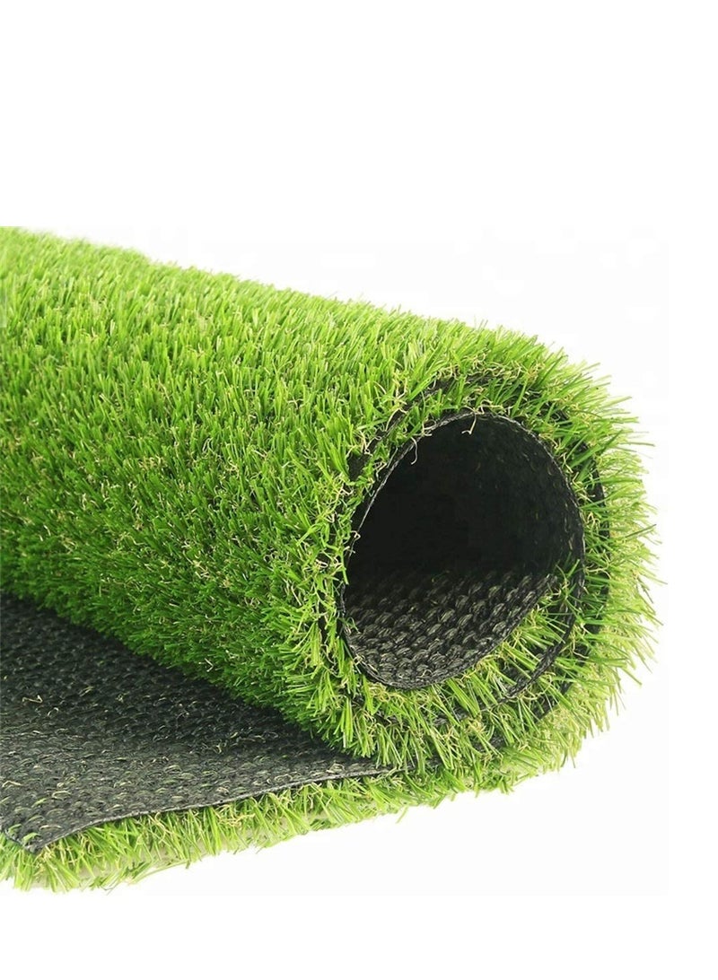 FFD Artificial Fake Grass Carpet Grass Mat Realistic & Thick Turf Lawn Rug Carpet Garden Carpet Artificial Grass Mat For Kids School Play Area Fake Grass(2X5)Meters - Image 1