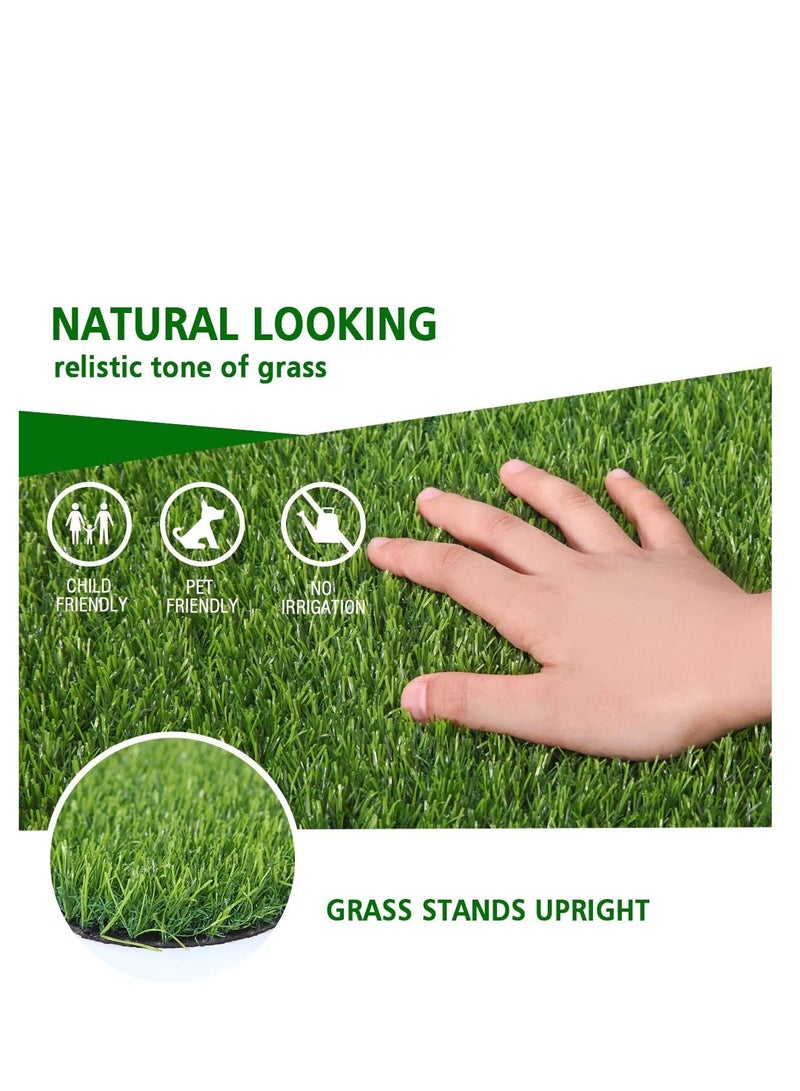 FFD Artificial Fake Grass Carpet Grass Mat Realistic & Thick Turf Lawn Rug Carpet Garden Carpet Artificial Grass Mat For Kids School Play Area Fake Grass(2X5)Meters - Image 3