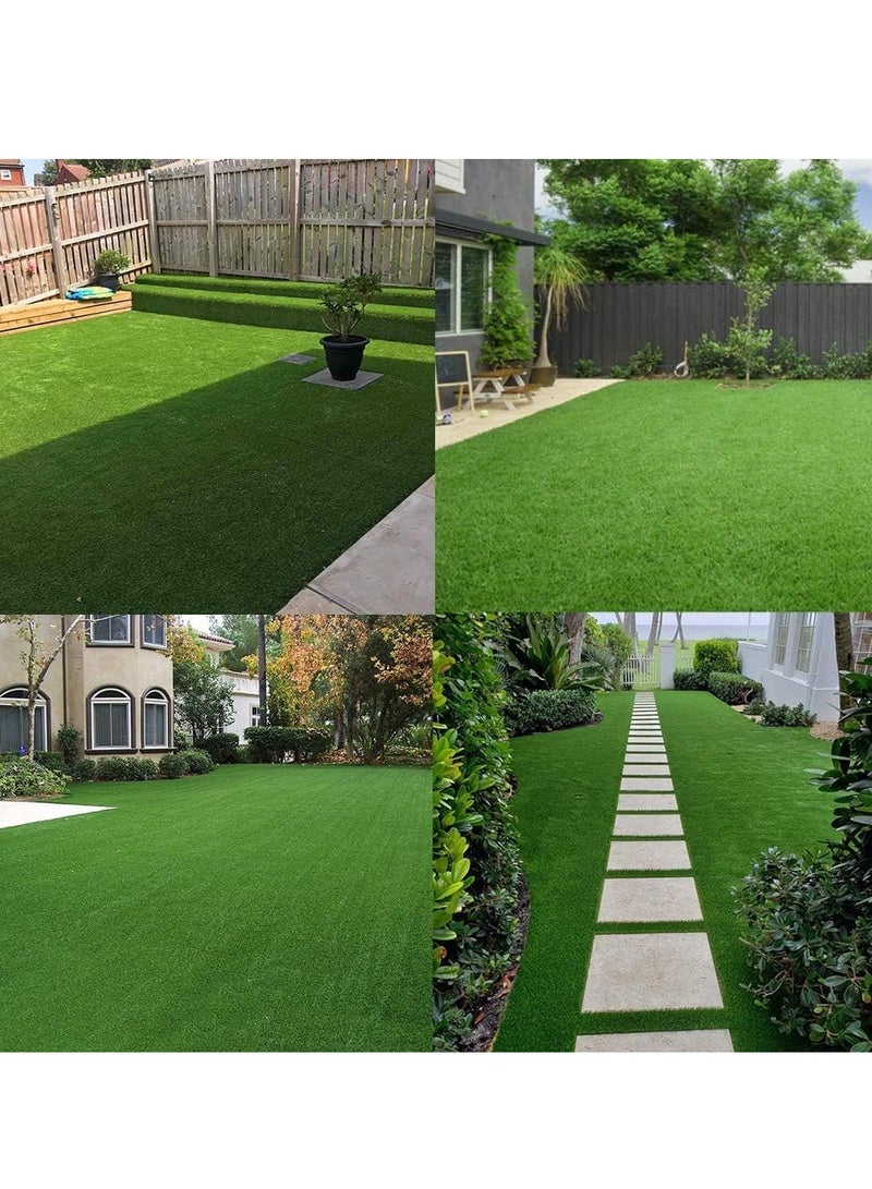FFD Artificial Fake Grass Carpet Grass Mat Realistic & Thick Turf Lawn Rug Carpet Garden Carpet Artificial Grass Mat For Kids School Play Area Fake Grass(2X5)Meters - Image 5