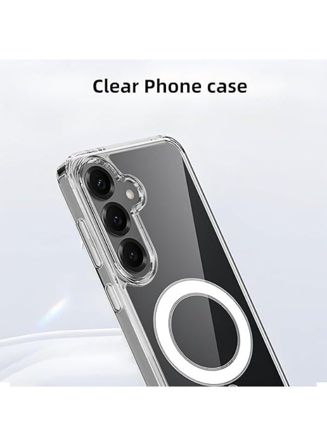 Compatible with Case for Samsung Galaxy A17, Compatible with MagSafe, Military Standard Protection, [Anti-Yellowing] Shockproof Magnetic Mobile Phone Case Samsung Galaxy A17 Case - Transparent - Image 5