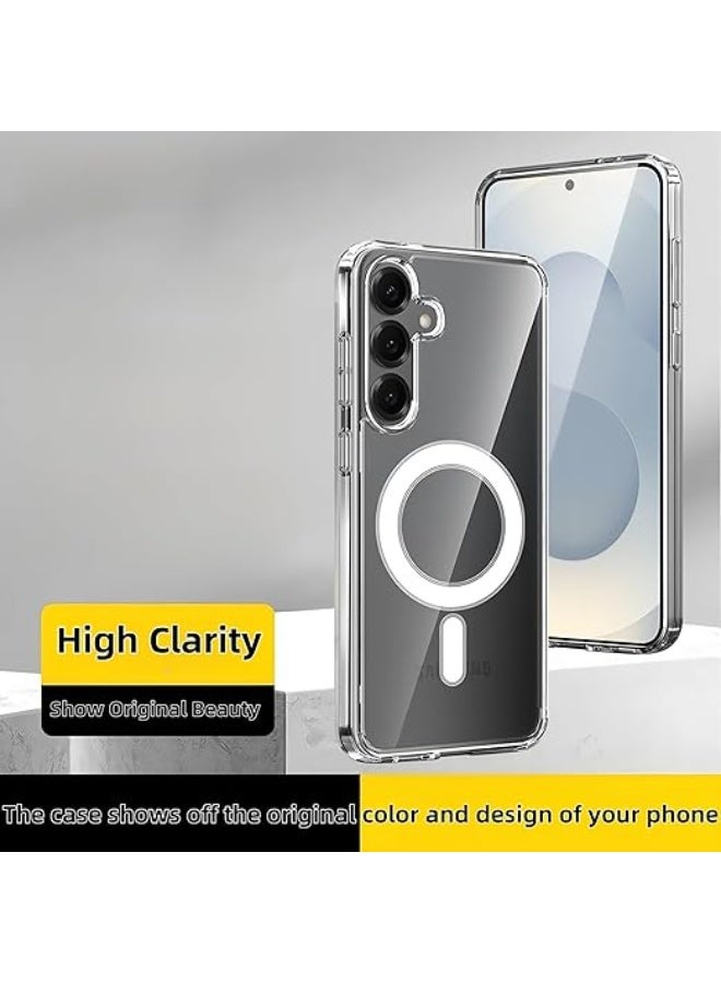 Compatible with Case for Samsung Galaxy A17, Compatible with MagSafe, Military Standard Protection, [Anti-Yellowing] Shockproof Magnetic Mobile Phone Case Samsung Galaxy A17 Case - Transparent - Image 3