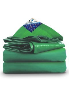 TUFFPAULIN TUFFPAULIN 6FT X 6FT 150 GSM Green Heavy Duty Tarpaulin Tirpal Tadpatri Tharpai Thadika Extra Strong Eyelets UV Resistant 100 Waterproof Virgin 6 Layer MLCL 3D Rib Technology1 No  - Image 1