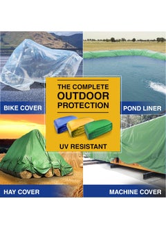 TUFFPAULIN TUFFPAULIN 6FT X 6FT 150 GSM Green Heavy Duty Tarpaulin Tirpal Tadpatri Tharpai Thadika Extra Strong Eyelets UV Resistant 100 Waterproof Virgin 6 Layer MLCL 3D Rib Technology1 No  - Image 3