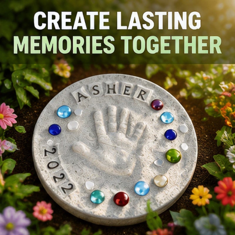 Stepping Stone Kit Complete 26-Letter Alphabet Stamp Set - Weatherproof Outdoor Durability Concrete Paver for Family Bonding - Image 2