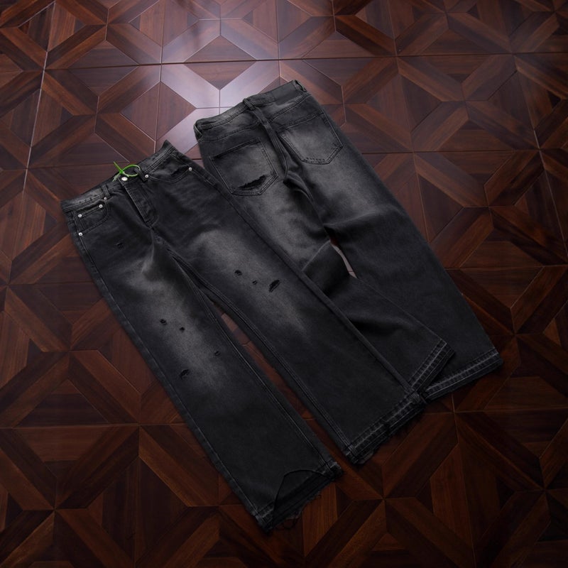 2025 Autumn New E@Rd Melancholic Rich Kid Flared Jeans Unisex Style - Image 3