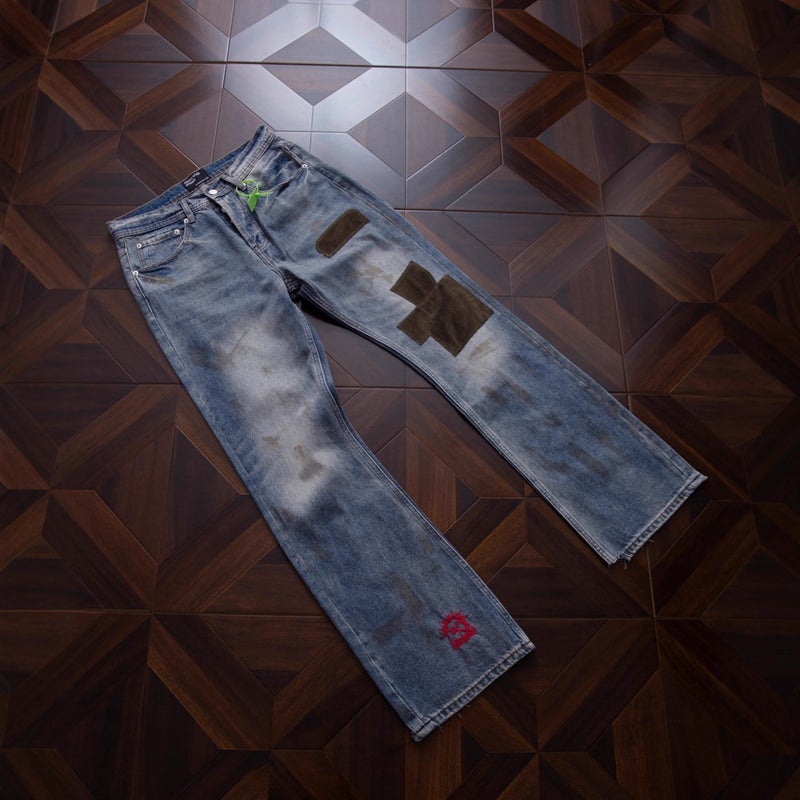 2025 Autumn New E@Rd Melancholic Rich Kid Flared Jeans Unisex Style - Image 5