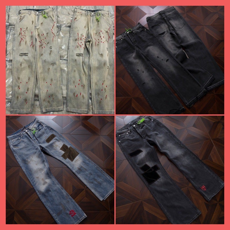 2025 Autumn New E@Rd Melancholic Rich Kid Flared Jeans Unisex Style - Image 2