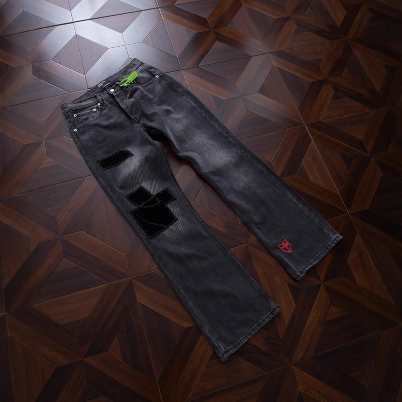 2025 Autumn New E@Rd Melancholic Rich Kid Flared Jeans Unisex Style - Image 4
