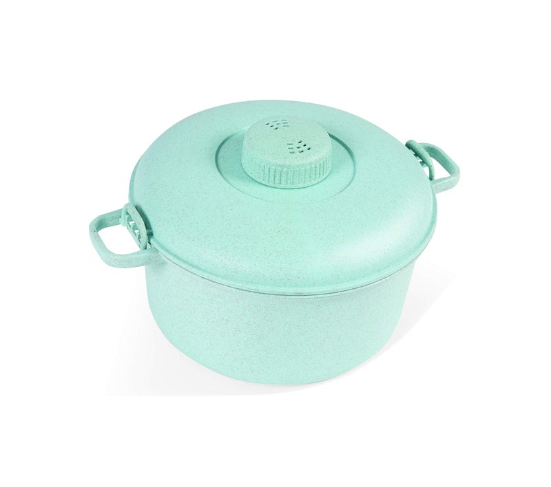 Handy Gourmet Eco Friendly Microwave Pressure Cooker Easy Microwave Cooking Easy Fast Microwave Cookware for Rice Chicken Pasta and More NonToxic Biodegradable Material Teal