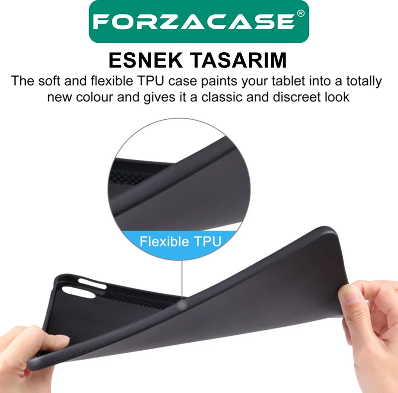 فورزاكاس Silicone Case Compatible with Lenovo Tab M10 TB-X505F Tablet Black - FC155