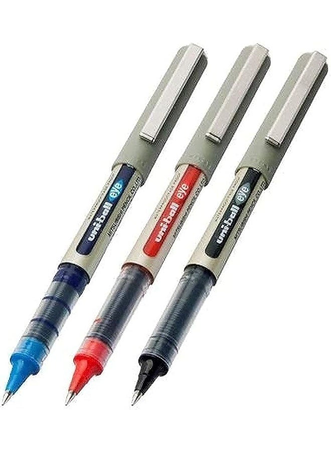 يوني بول 3 قطعة قلم حبر هلام ، قلم رولربول الحبر السائل الدقيق ، الأسود ، الأزرق ، الأحمر ، 0.7mm - Image 2