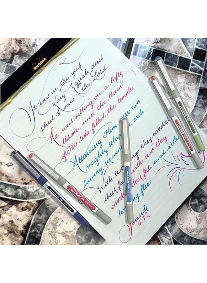 يوني بول 3 قطعة قلم حبر هلام ، قلم رولربول الحبر السائل الدقيق ، الأسود ، الأزرق ، الأحمر ، 0.7mm - Image 4