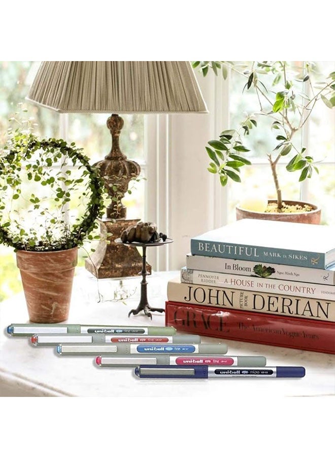 يوني بول 3 قطعة قلم حبر هلام ، قلم رولربول الحبر السائل الدقيق ، الأسود ، الأزرق ، الأحمر ، 0.7mm - Image 5