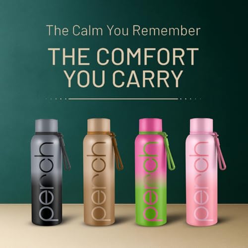 Perch Zion Hot & Cold Steel Water Bottle Set of 2 (720 ml Each), ISI Certified, Vacuum Insulated | Leak Proof, BPA-Free | for Couples, Gift for His & Her |Kids, Men & Women|Cotton Candy & Green-Pink - Image 3