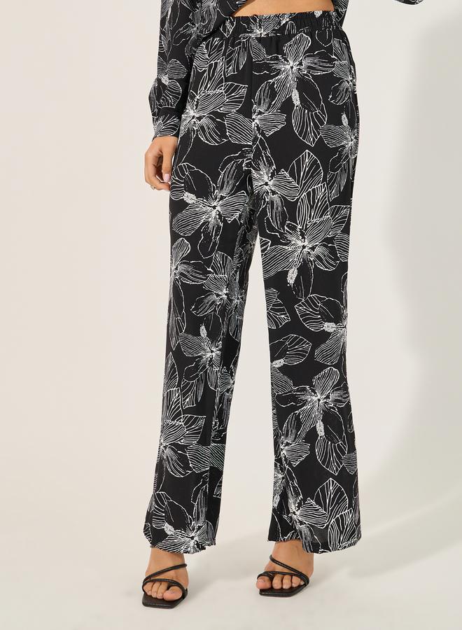 Styli Styli Floral Print Oversized Shirt and Wide Leg Pants Co-Ords  - Image 5