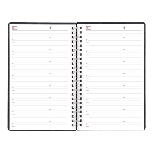 Brownline® 2025 DuraFlex Weekly Planner, Appointment Book, 12 Months, January to December, Twin-Wire Binding, 8" x 5", Black (CB75V.BLK-25) - Image 4