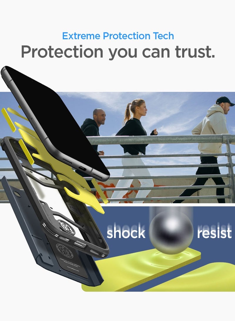 Spigen Tough Armor Google Pixel 8a Case Cover with Extreme Impact Foam & Kickstand - Metal Slate - Image 4