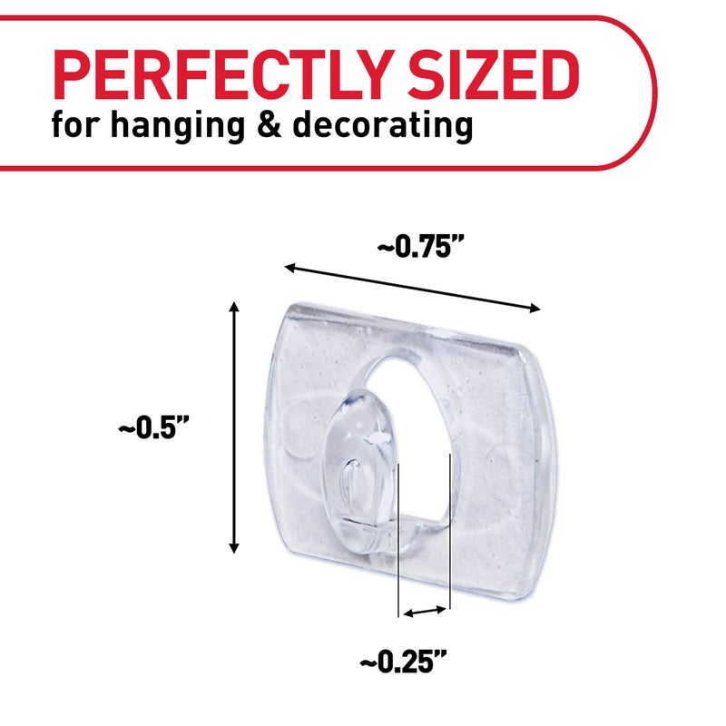 Command Clear Indoor Mini Light Clips Value Pack, 45 Clips, 54 Strips, Damage-Free String Light Hangers for Home, Room, Wall, Office, and Dorm Decor, Great for Cable Management, Holds up to 0.3 lb - Image 2