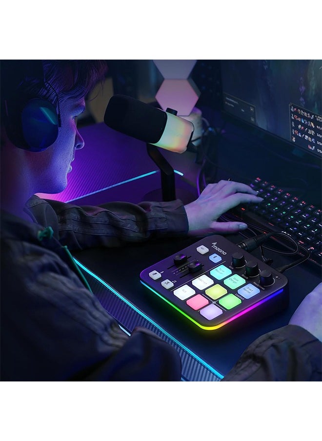 Maono - MAONO Gaming Audio Mixer, Audio Interface with Pro-preamp, RGB, Bluetooth, 48V Phantom Power for Live Streaming, Podcasting, Content Create, Gaming Caster G1 NEO (Not for USB Mic) - Image 1