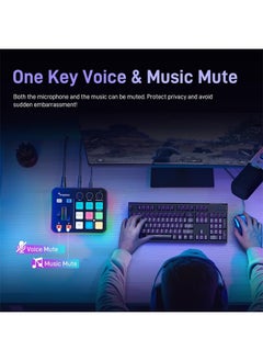 Maono MAONO Gaming Audio Mixer, Audio Interface with Pro-preamp, RGB, Bluetooth, 48V Phantom Power for Live Streaming, Podcasting, Content Create, Gaming Caster G1 NEO (Not for USB Mic)  - Image 5