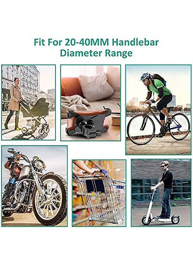 LENND - 360 Degree Rotation Anti-Shake Bicycle Phone Holder, Universal Motorcycle Mobile Phone Holder Mount Clamp Compatible with iPhone and Samsung - Image 1
