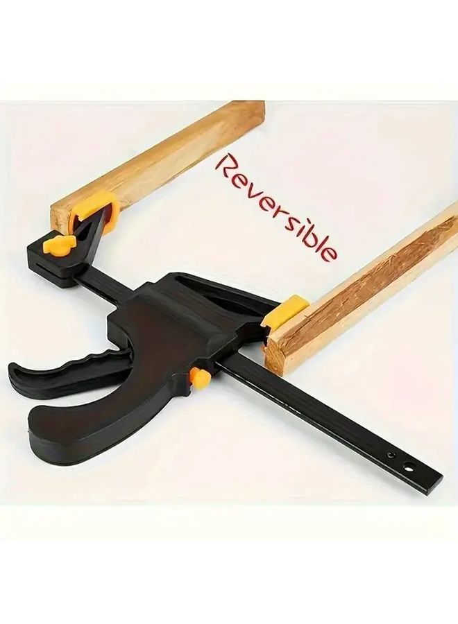 Heavy Duty Black Adjustable Woodworking Clamp With Quick Release Mechanism - Image 3