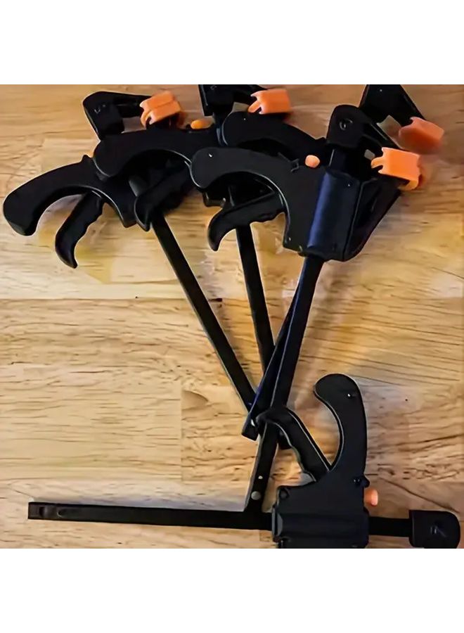 Heavy Duty Black Adjustable Woodworking Clamp With Quick Release Mechanism - Image 2