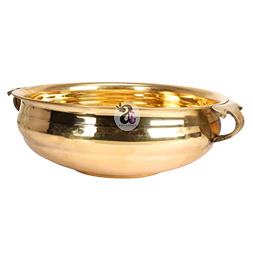Artvarko Brass Decorative Urli for Flowers and Candles Traditional Floating Pot Home Decor Showpiece for Diwali Gift (8 inch Dia) - Image 3