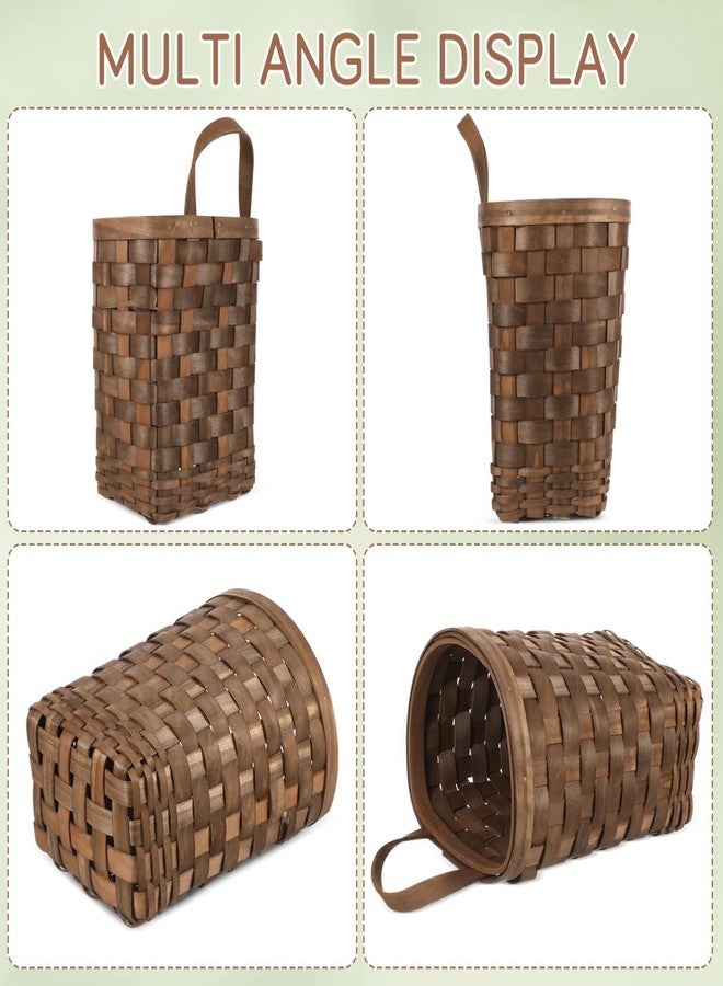 BESPORTBLE Mini Vintage Woven Wall Basket - Retro Flower & Kitchen Storage Hanging Holder for Small Sundries - Image 4