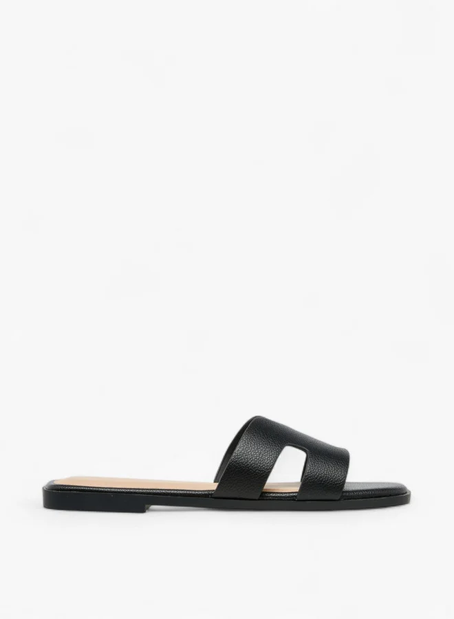 فلورا بيلا من شو إكسبرس Solid Slip-On Flat Sandals
