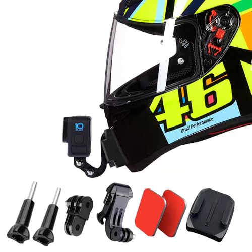 StableNeino AGV Pista GP RRGP R Chin Mount Kit Racing Helmet Camera Mount Compatible with Corsa R GoPro Hero Inst360 DJI EtcCarbon Fiber Base - Image 1