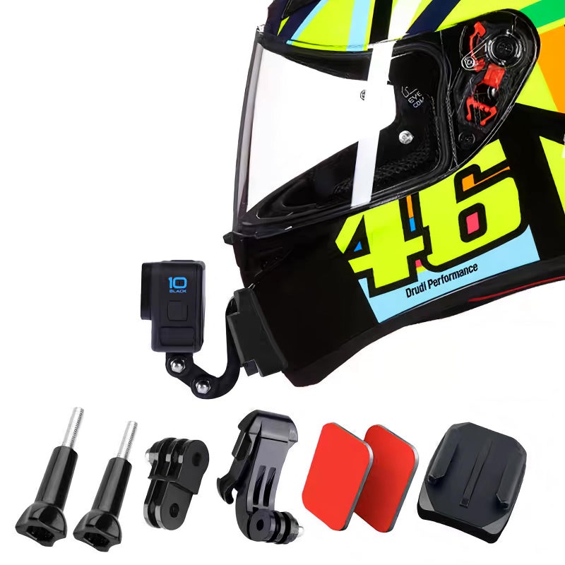 StableNeino AGV Pista GP RRGP R Chin Mount Kit Racing Helmet Camera Mount Compatible with Corsa R GoPro Hero Inst360 DJI EtcCarbon Fiber Base - Image 2