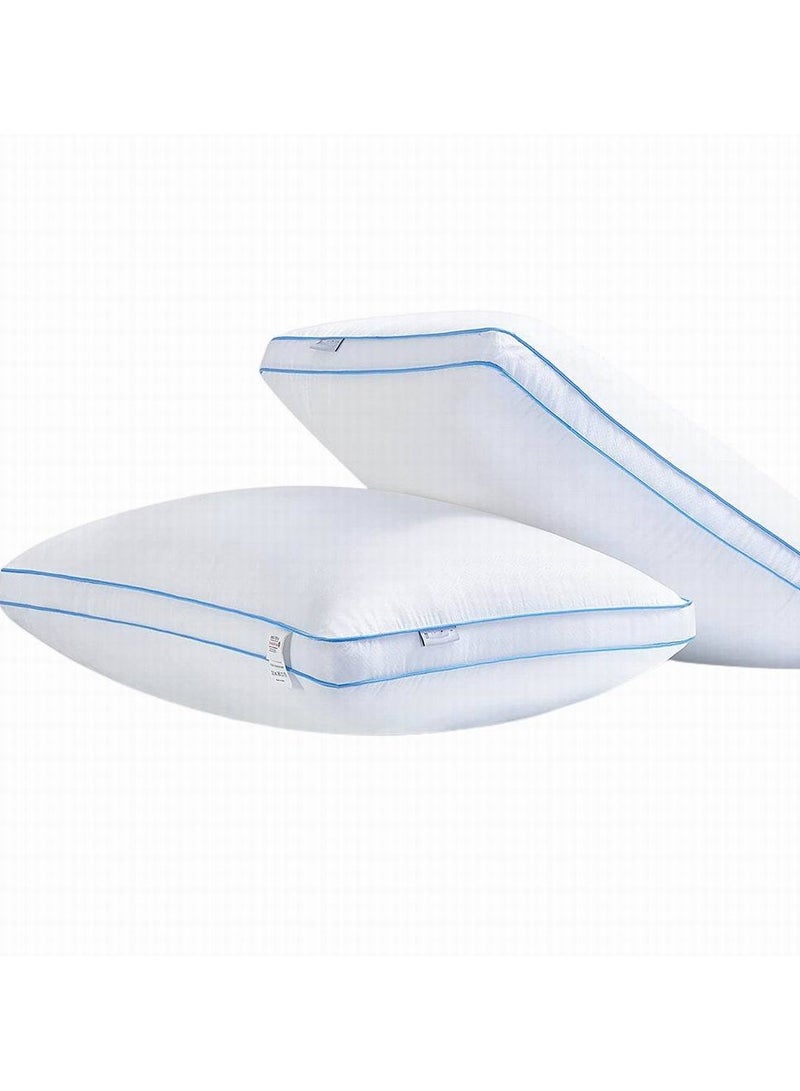 Beauenty Pillows StandardSize Set of 2, Bed Pillows for Sleeping, Fluffy Pillows for Bed with Down Alternative, Machine Washable, Light Blue - Image 2