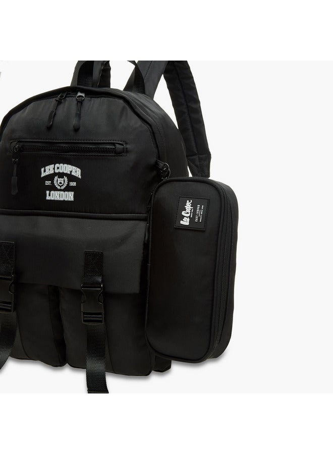 Lee Cooper Logo Print School Backpack And Pencil Pouch Set - Image 5