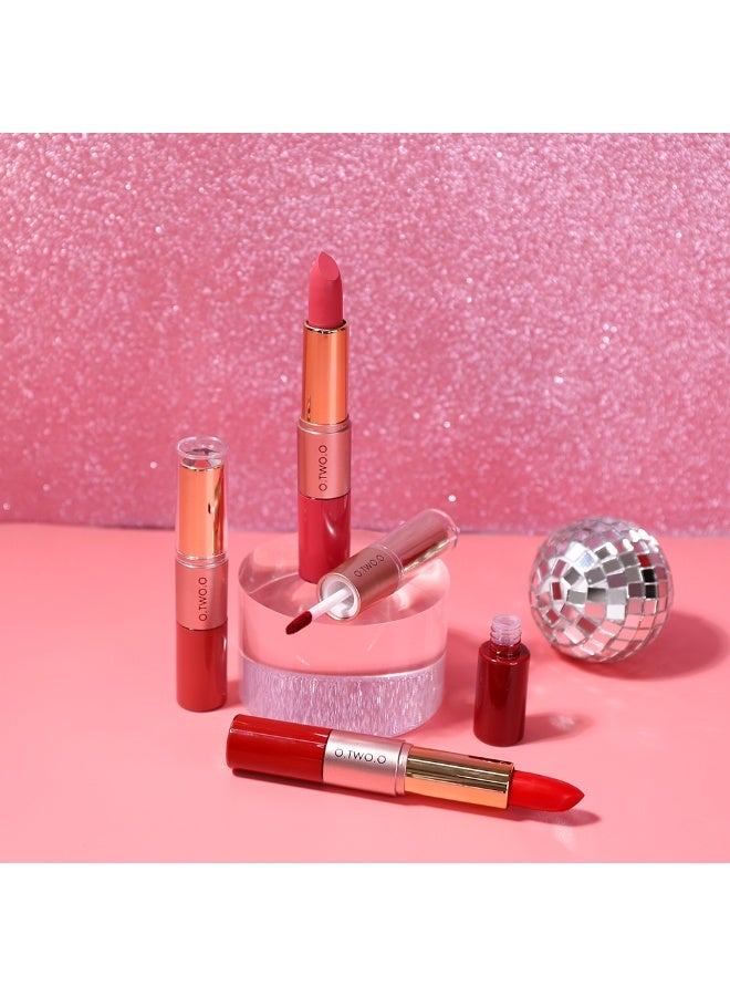 OTWOO O.TWO.O Velvet Matte Lip Gloss – Double-Head Long-Lasting Liquid Lipstick (#02) - Image 5