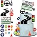 KEEPARTY 19Pcs Driver License Cake Topper New Driver Cake Decorations 16th 17th Birthday Cakes for Celebrating New Drivers for Birthday and Road Signs Theme Party Supplies - Image 2