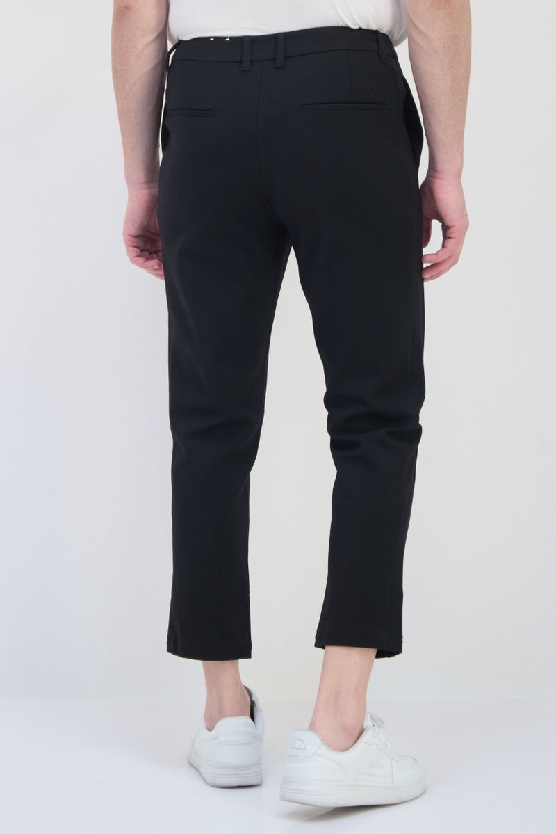 Selected Homme Men Regular Fit Solid Dress Pants Black  - Image 3